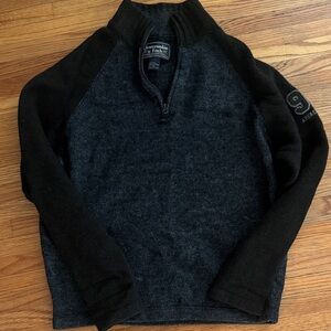 Vintage Abercrombie & Fitch 92 Men's Charcoal and Black Sweater